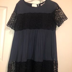 Loft navy blue swing dress